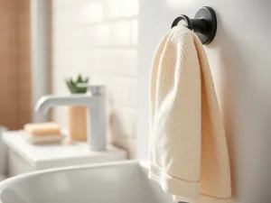 Gdzie powiesić ręcznik przy umywalce?