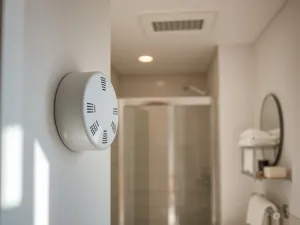 Gdzie zamontować czujnik czadu w małej łazience?